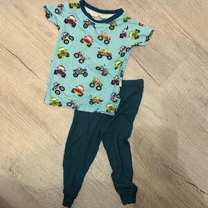 Kids' Blue Vehicle Print Pajama Set